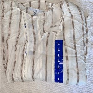 Fever striped blouse NWT